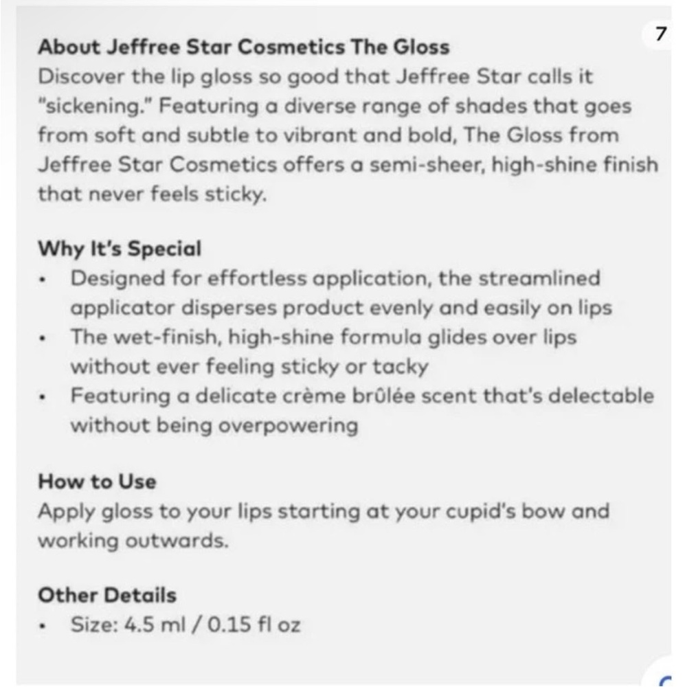 Jeffree Star Lip Gloss- Table Top - Picture 9 of 9